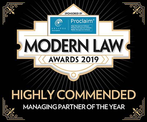 Modern Law Awards 2019: Highly Commended Managing Partner of the Year